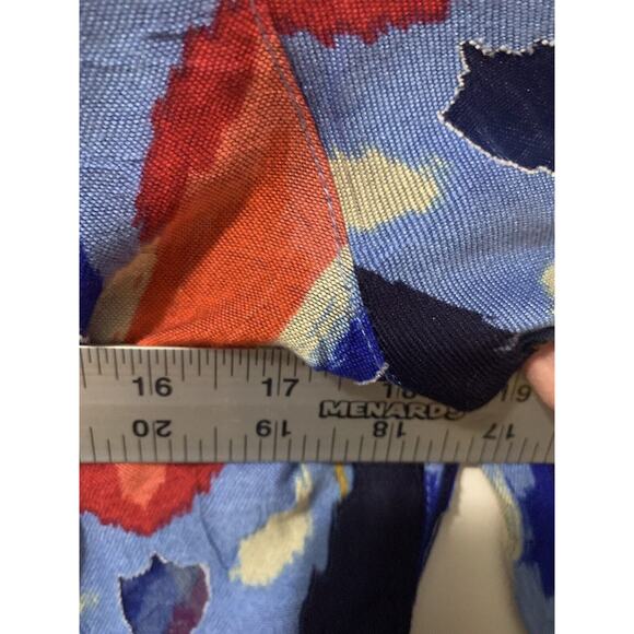 Ruby Rd Jacket 14‎ Multicolor Button Front Stretch Pockets 3/4 Sleeves Geo Print - Picture 9 of 10